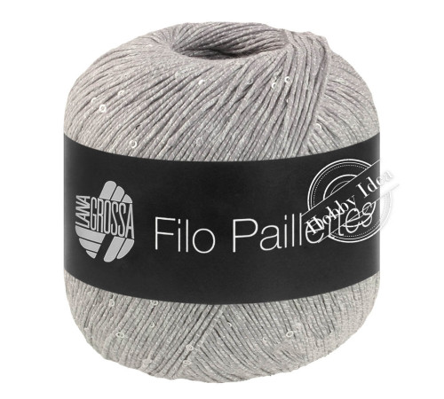 Lana Grossa Filo Paillettes 14 Светло-серый