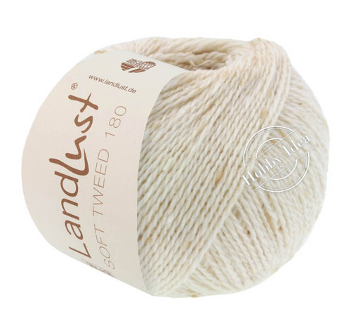 Lana Grossa Landlust Soft Tweed 180 101 Натуральный белый