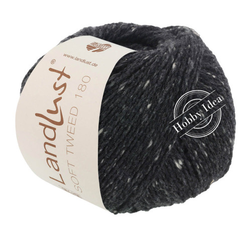 Lana Grossa Landlust Soft Tweed 180 106 Чёрный