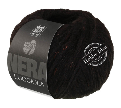 Lana Grossa Lucciola 12 Чёрно-коричневый