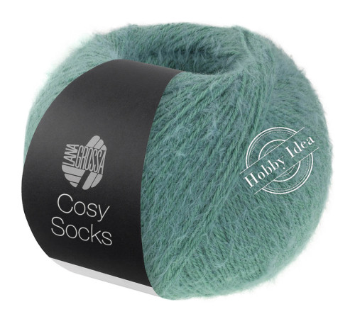Lana Grossa Meilenweit 100 Cosy Socks 06 Серовато зелёный