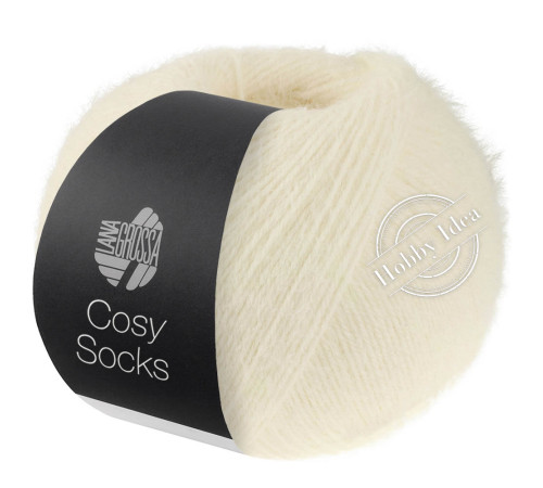 Lana Grossa Meilenweit 100 Cosy Socks 10 Белый