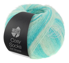 Lana Grossa Meilenweit 100 Cosy Socks Soft Stripes 102 Бирюзовое ожерелье