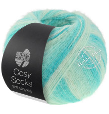 Lana Grossa Meilenweit 100 Cosy Socks Soft Stripes 102 Бирюзовое ожерелье