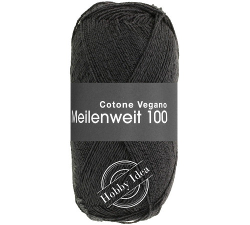 Lana Grossa Meilenweit 100 Cotone Vegano 12 Чёрный