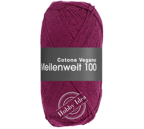 Lana Grossa Meilenweit 100 Cotone Vegano 18 Тёмная фуксия