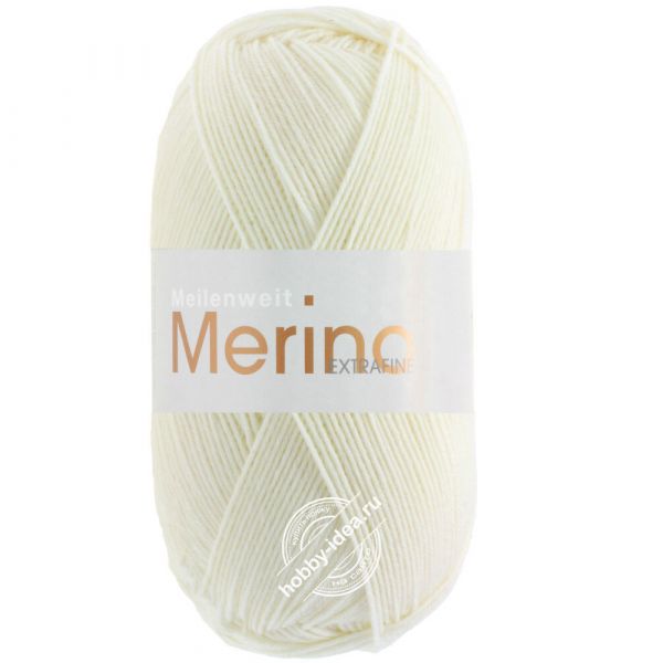 Lana Grossa Meilenweit 100 Merino Extrafine 2405 Белый из категории Lana Grossa Meilenweit 100 Merino Extrafine
