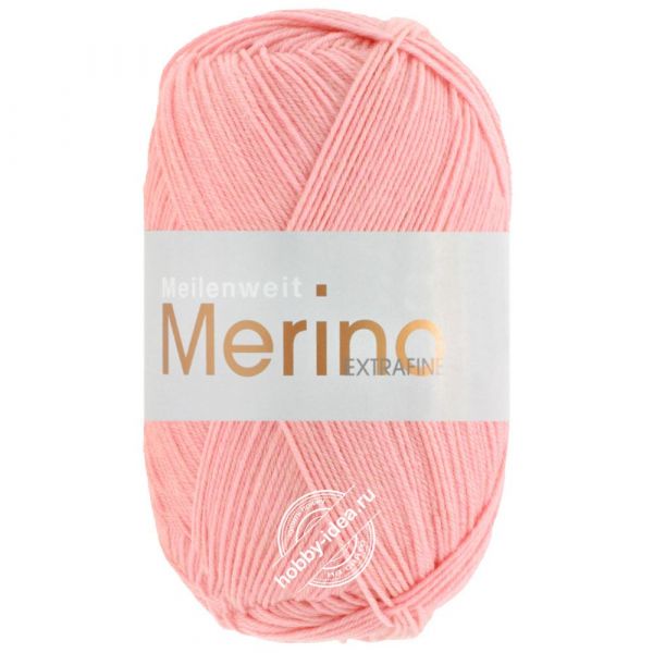 Lana Grossa Meilenweit 100 Merino Extrafine 2422 Розовый из категории Lana Grossa Meilenweit 100 Merino Extrafine