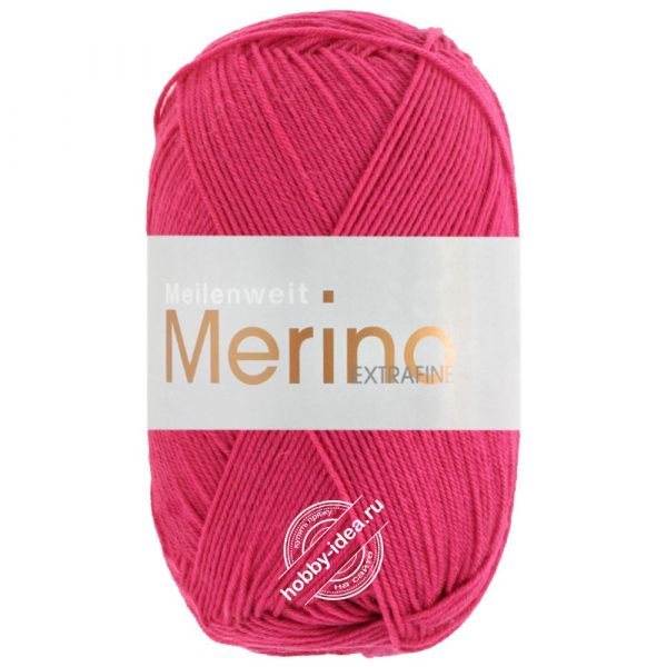 Lana Grossa Meilenweit 100 Merino Extrafine 2423 Ярко-розовый из категории Lana Grossa Meilenweit 100 Merino Extrafine