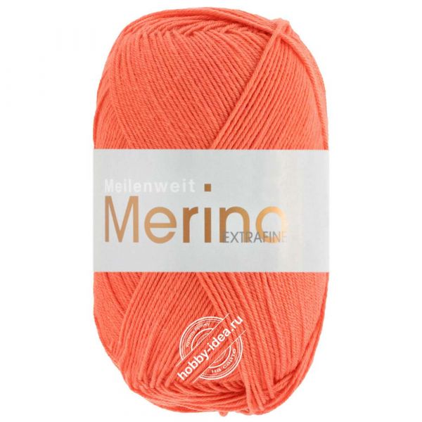 Lana Grossa Meilenweit 100 Merino Extrafine 2424 Лосось из категории Lana Grossa Meilenweit 100 Merino Extrafine