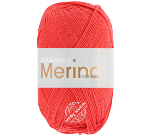Lana Grossa Meilenweit 100 Merino Extrafine 2438 Ярко-красный