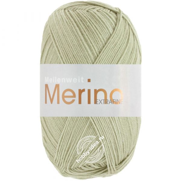 Lana Grossa Meilenweit 100 Merino Extrafine 2446 Пастельно-зелёный из категории Lana Grossa Meilenweit 100 Merino Extrafine