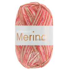 Lana Grossa Meilenweit 100 Merino Extrafine Bella 4505 Красно-бежевый
