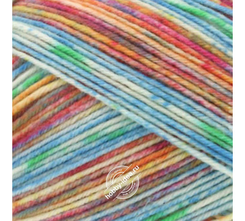 Lana Grossa Meilenweit 100 Merino Extrafine Bella 4506 Сине-оранжевый