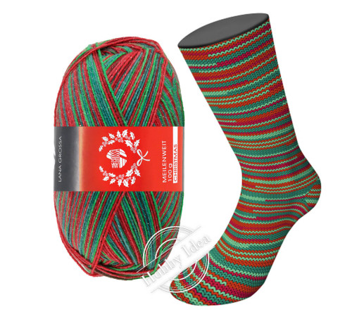 Lana Grossa Meilenweit 100 Merino Christmas Lurex 6794
