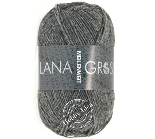 Lana Grossa Meilenweit 50 1104 Серый меланж