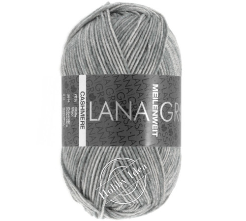 Lana Grossa Meilenweit 50 Cashmere 02 Серый меланж