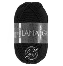 Lana Grossa Meilenweit 50 Cashmere 08 Чёрный