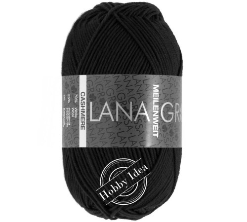 Lana Grossa Meilenweit 50 Cashmere 08 Чёрный