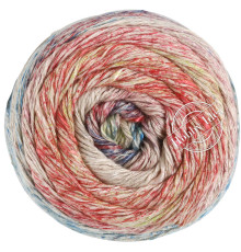 Lana Grossa Mosaico 002 Розовый землянично-серо-персиковый