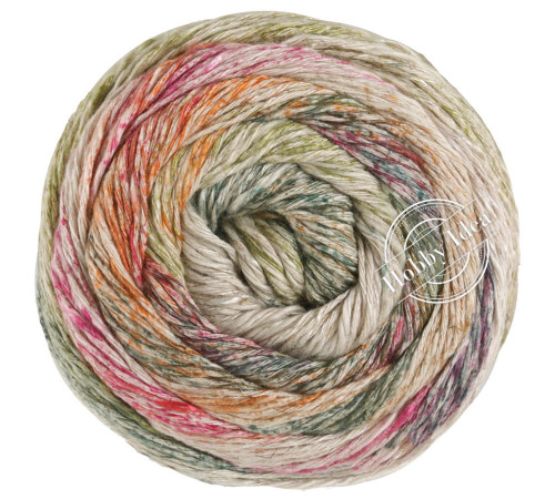 Lana Grossa Mosaico 008 Оливково-оранжево-травяной