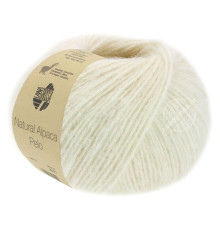 Lana Grossa Natural Alpaca Pelo 01 Белое сукно