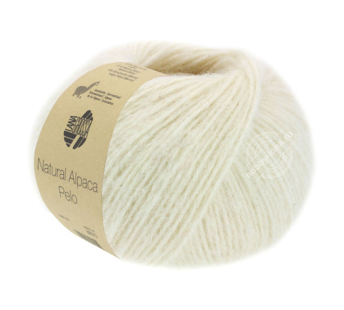 Lana Grossa Natural Alpaca Pelo 01 Белое сукно
