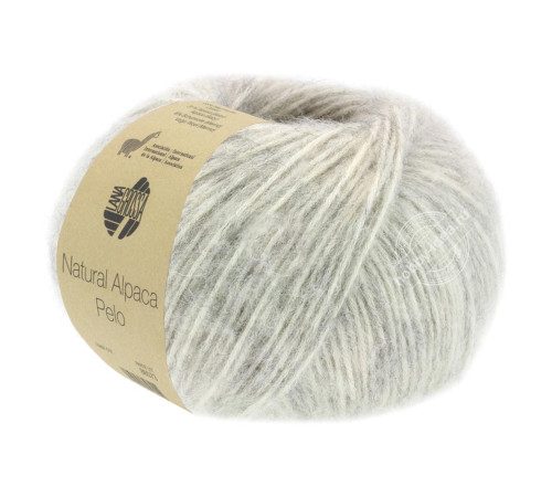 Lana Grossa Natural Alpaca Pelo 02 Серо-белый