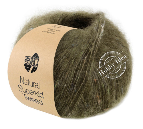 Lana Grossa Natural Superkid Tweed 616 Оливково-зеленый