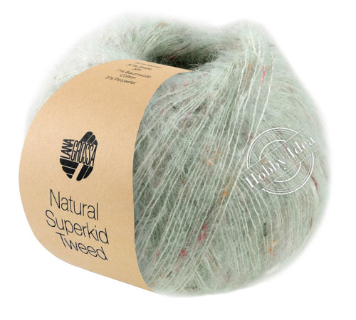 Lana Grossa Natural Superkid Tweed 617 Серо-зеленый