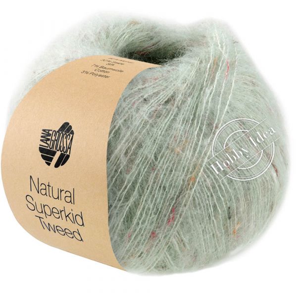 Lana Grossa Natural Superkid Tweed 617 Серо-зеленый из категории Lana Grossa Natural Superkid Tweed