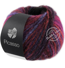 Lana Grossa Picasso 07 Красно-голубая фуксия
