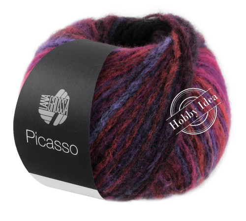 Lana Grossa Picasso 07 Красно-голубая фуксия