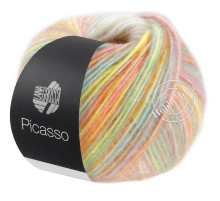 Lana Grossa Picasso 10 Кремово-жёлто-голубой