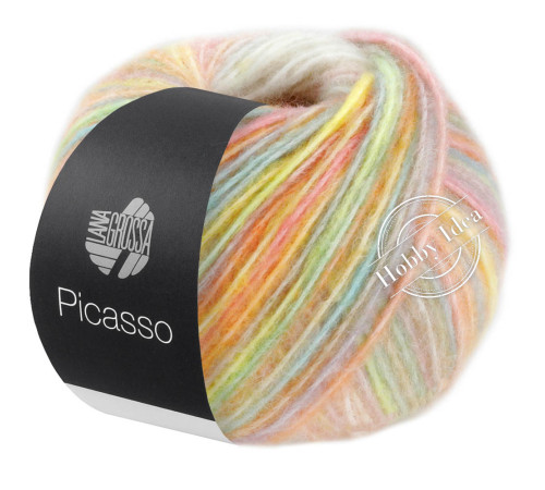 Lana Grossa Picasso 10 Кремово-жёлто-голубой