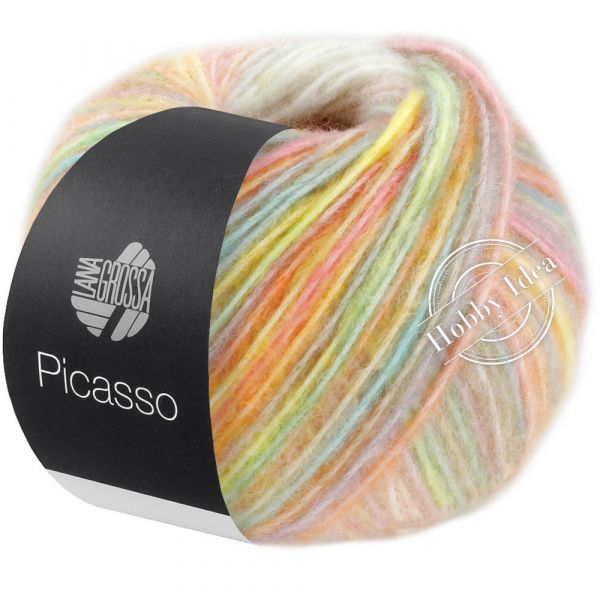 Lana Grossa Picasso 10 Кремово-жёлто-голубой из категории Lana Grossa Picasso