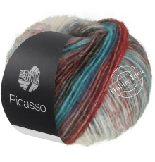 Lana Grossa Picasso 18 Розово-бирюзово-белый