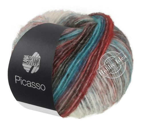 Lana Grossa Picasso 18 Розово-бирюзово-белый