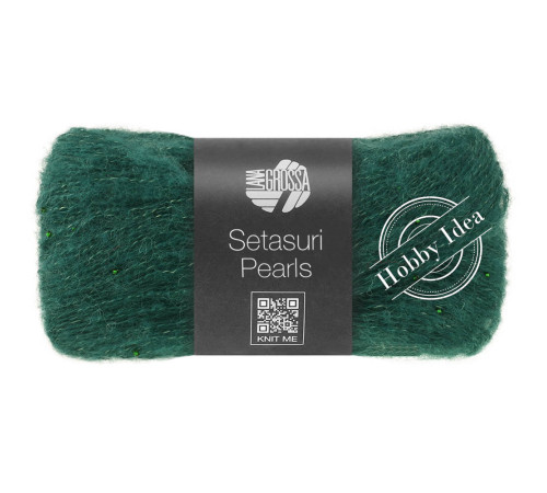  Lana Grossa Setasuri Pearls 212 Зелёный опал