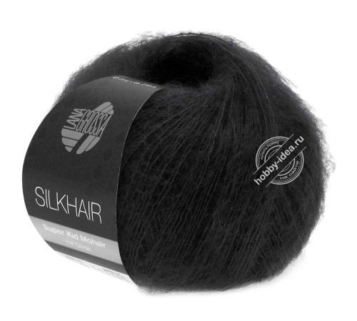 Lana Grossa Silkhair 014 Чёрный
