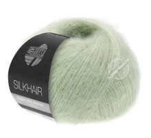 Lana Grossa Silkhair 140 Бело-зеленый