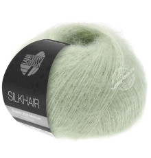 Lana Grossa Silkhair 140 Бело-зеленый