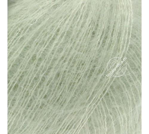 Lana Grossa Silkhair 140 Бело-зеленый