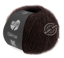 Lana Grossa Silkhair 209 Чёрно-коричневый