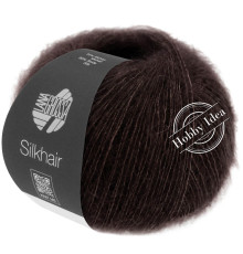 Lana Grossa Silkhair 209 Чёрно-коричневый