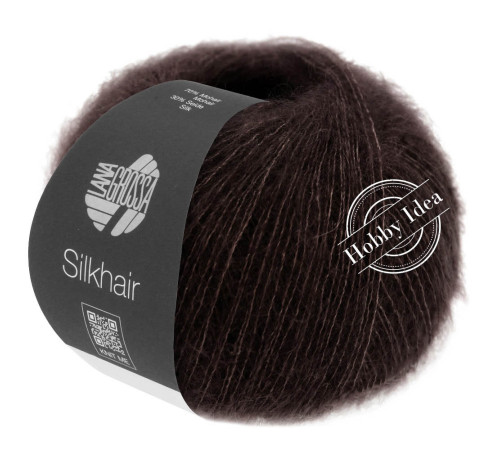 Lana Grossa Silkhair 209 Чёрно-коричневый
