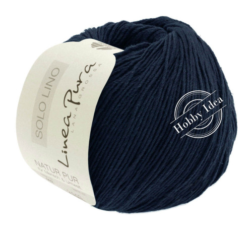 Lana Grossa Solo Lino 012 Тёмно-синий