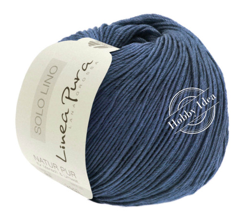 Lana Grossa Solo Lino 013 Серо-синий