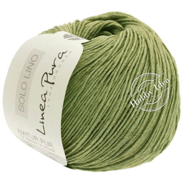 Lana Grossa Solo Lino 019 Зелёная липа из категории Lana Grossa Solo Lino