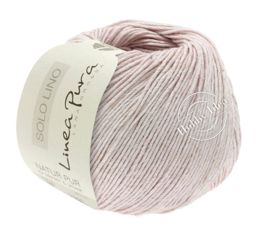 Lana Grossa Solo Lino 038 Розовая пудра*
